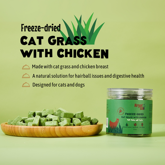 Freeze-Dried Cat Grass with Chicken