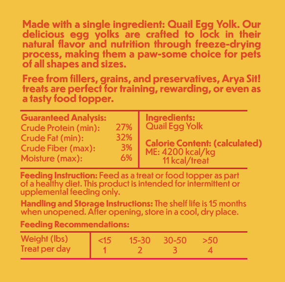 Freeze-Dried Quail Egg Yolk